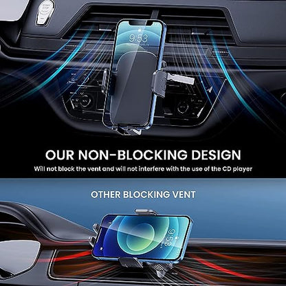 Phone Mount for Car Phone Holder Mount Upgraded Metal CD Slot Phone Holder Car Cell Phone Holder Thick Cases Friendly iPhone Holder for Car Mount for CD Player Fit for All iPhone Smartphone - style: CD