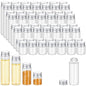 Didaey 100 Pcs Small Clear Vials Spice Mini Jars with Lids Mini Glass Bottles with Screw Aluminum Metal Caps Tiny Jars Sample Containers for Powder Cream Cosmetic Jewelry Wedding (4 Size,Silver Caps) - color: Silver Caps, size: 4 ml
