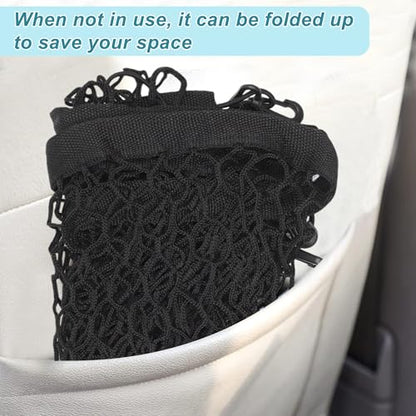 Dog Car Net Barrier, with Hook, Pet Barrier Car Net, for SUV Pickup Small Car, Mesh Dog Car Net Barrier, Black, 51.18"x35.43" - size: 51.18"x35.43"