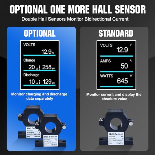 ECO-WORTHY Hall Sensor AC to DC Transmitter, Input 300A Additional Accessories for Battery Monitor - size: Hall Sensor