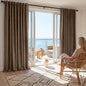 RYB HOME Brown 100% Blackout Curtains 96 inches Long, Thermal Insulating Privacy Energy Saving Linen Curtains for Bedroom Living Room Window Office Theater Dining Nursery, W52 x L96, 2 Panels - color: Brown, size: 52"W x 96"L (Pack of 2)