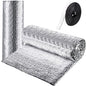 Frienda Rv Window Reflective Insulation Roll 35.8inch*10ft Double Aluminum Foil Heat Bubble Thermal Window Shade Door Cover Blackout for Garage Roof Travel Camper Skylight Shield - size: 35.8inch*10f
