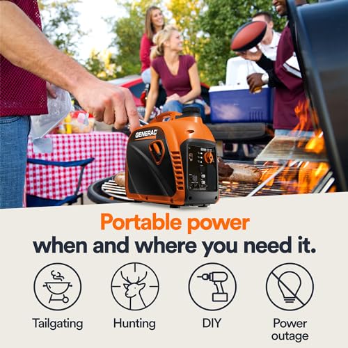 Generac 2,500-Watt Gas Powered Portable Inverter Generator - Lightweight and Compact Design - Produces Clean, Stable Power - Quiet Operation - Great for Home Backup, Camping, and RV Use - style: 2500-Watt Inverter - COsense - 49 ST