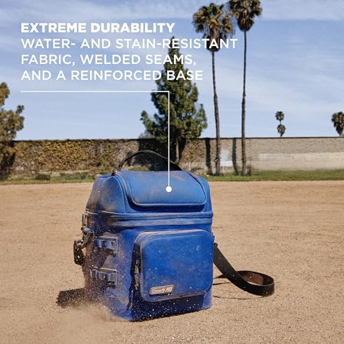 Coleman Pro 24-Can Premium Soft Cooler Lunchbox, Fully Insulated Lid & Body Stays Cold up to 35 Hours, Great for Camping, Tailgating, Parties, Sports, Concerts, Lunches & More - color: Neptune, style: 24-Can