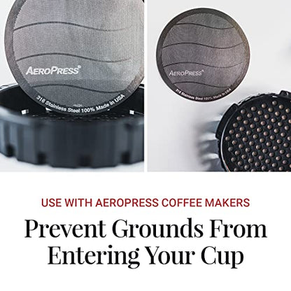 AeroPress Go Travel Coffee Maker & Stainless Steel Filter Bundle