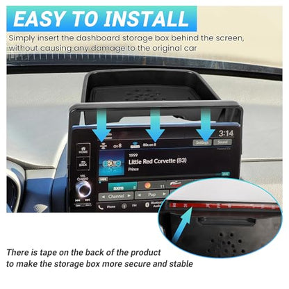 Center Console Organizer Dashboard Tray Compatible With 2022-2026 Honda Civic Interior Accessories, Dashboard Storage Organizer Box, Fits 7-inch and 9-inch screen