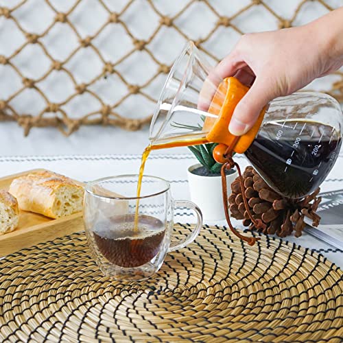 SOTECH Pour Over Coffee Maker Set Portable Pour Over Set-Manual Coffee Grinder Heatproof Glass Coffee Dripper for Traveling Camping - color: dark