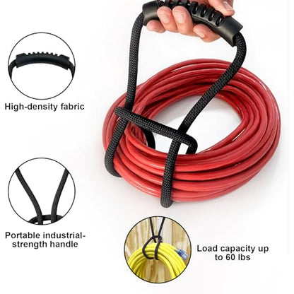 Extension Cord Storage Straps,16-inch Extension Cord Organizer,Vacuum Hose Holder for Pool Hoses, Garden Hoses, Cords, Cables，Rope, RV, Boat, Garage, Home - 2PCS