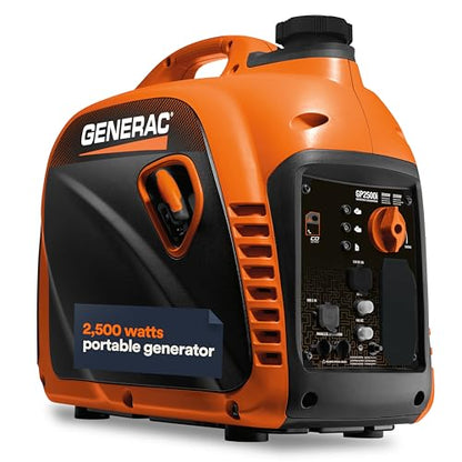 Generac 2,500-Watt Gas Powered Portable Inverter Generator - Lightweight and Compact Design - Produces Clean, Stable Power - Quiet Operation - Great for Home Backup, Camping, and RV Use - style: 2500-Watt Inverter - COsense - 49 ST