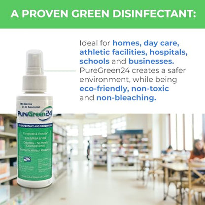 Safe & Effective Disinfectant. Kills Deadly Germs including RSV COVID-19 Norovirus MRSA Staph 2026 flu Bird flu Contains no toxic chemicals odorless child & pet safe 1 4oz spray bottle - size: 4 Fl Oz (Pack of 1)