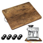 Sliding Tray for Coffee Maker, 360° Rotating Appliance Slider for Kitchen Appliances, Wooden Sliding Tray Suitable for Kitchen Countertops and Kitchen Appliances.(Brown, Large) - color: Brown