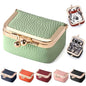 Zivyes Mini Jewelry Box Travel Small Coin Purse Organizer Case Genuine Leather Tiny Size (Green) - color: Green-Tiny