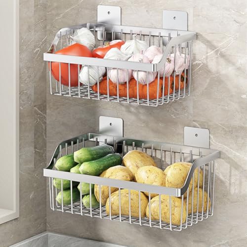 Stainless Steel Hanging Wire Basket Organizer - L 13.78Inch for Cabinet Pantry, Kitchen, Bathroom Storage - size: 13.8Inch 1PCS