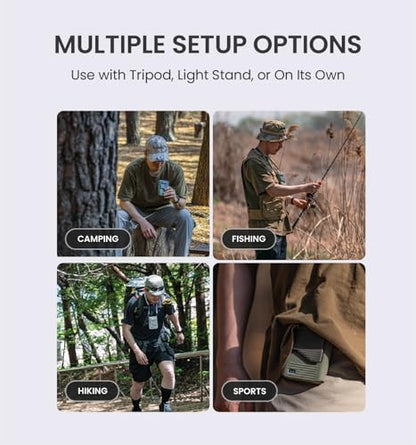 Claymore Clip Fan Khaki – Portable Rechargeable Neck Waist Wearable Fan with 5200mAh Battery, 5-Speed Quiet BLDC Motor, Hands-Free Neck Strap Design, USB-C Charging Camping, Hiking, Outdoor Use - style: Clip Fan (Khaki)