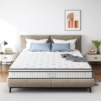 10 Inch Queen Mattress, queen Size Mattress in a Box, Modern New Memory Foam Hybrid Mattresses, Pillow Top Bed Matress with Breathable Comfortable for Sleep, RV Medium Firm for Lumbar (Queen) - size: Queen