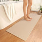 YDKGL Bathroom Runner Non Slip, Extra Soft Absorbent Quick Dry Bath Mats, Foam Weave Texture Thin Bath Rugs Washable with Rubber Backing, 24" x 70“ - color: Brown, size: 24"x 70"
