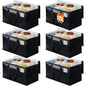 BlissTotes Moving Bags, Heavy Duty Moving Boxes with Zippers Top and Sturdy Handles, Storage Bags for Space Saving and Packing, Collapsible Moving Supplies, Storage Totes (125L, 6-Pack, Black) - size: 125L