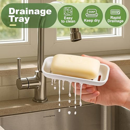 Travel Soap Case soap Holder,Leak Proof Soap Holder with Silicone Sealed lid,Keep Dry with Drainage Tray,Soap Dish for Travel, Gym, Bathroom, Outdoor, Camping, School(White) - color: White