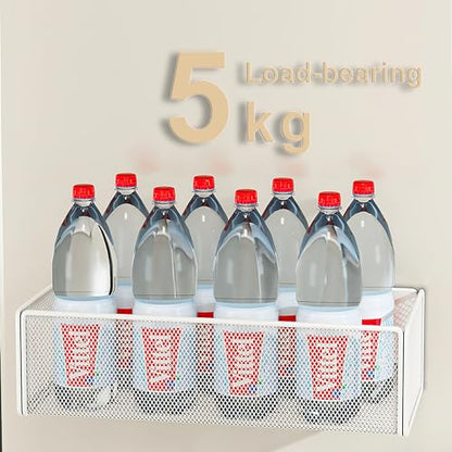 Magnetic Basket Organizer Holder for Fridge Magnetic Storage Bin Box Containers for Refrigerator Whiteboard Classroom (Large, White) - style: Large, White