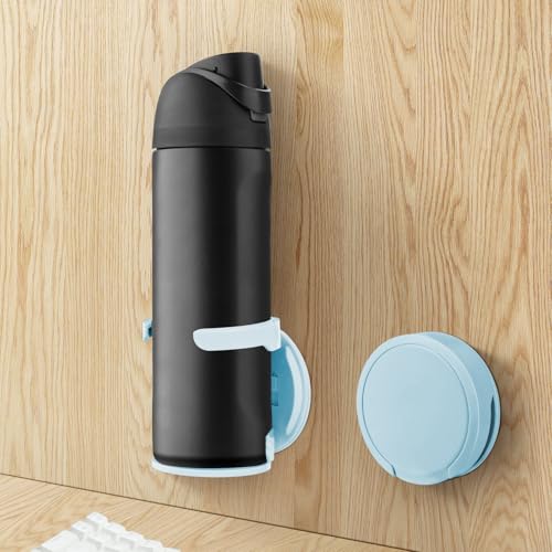 Water Bottle Holder Compatible with Stanley, Hydroflask, Sinple Midern, Stable and Durablee Wall Cup Holder, Space Saving Water Bottle Organizer Storage for Drinks and Coffee (Light Blue, 2) - color: Light Blue, size: 2