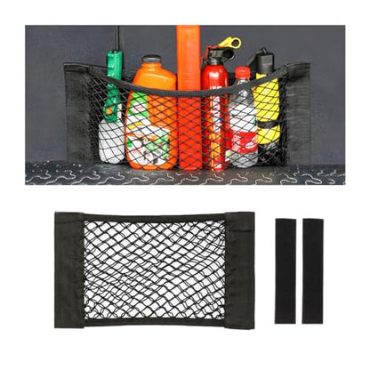 Mesh Cargo Net for Car, Universal Stretchable Trunk Storage Net Wall Sticker Organizer Elastic Pouch Bag for Cars, SUV, Home, Auto Interior Accessories (Small) - size: Small