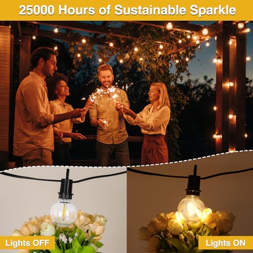 ZJOJO 100FT Solar Lights Outdoor Wateroproof, Solar String Lights with Remote USB Port 32 LED Shatterproof,Dimmable Outdoor Lights Long Last for Garden, Patio, Backyard, Yard, Camping Christmas Light - size: 100FT-30(Solar)