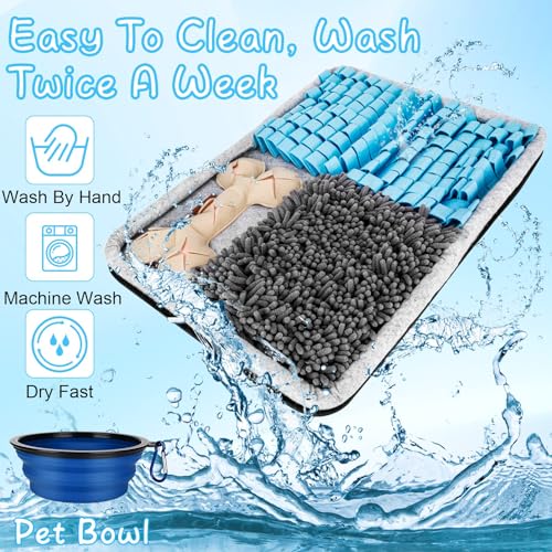 Snuffle Mat for Dogs, Interactive Feed Mat for Boredom, 17.3"×23.6" Pet Foraging Mat for Smell Training and Slow Eating with Stress Relief, Foraging Skills, Brain Stimulation