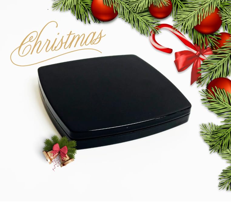 Vanity Mirror - Elegant Foldable Compact Cosmetic Mirror for Travel (Black)