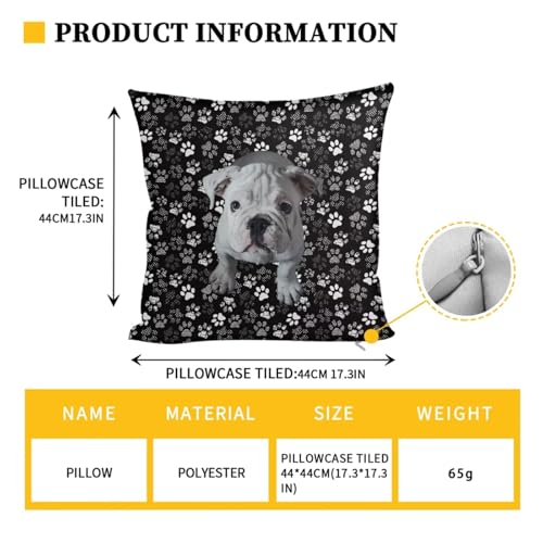 Bulldog Dog Paw Print 3 Pack RV Dinette Cushion Covers Stretch Camper Cushion Slipcover with Pillow Cover Non-Slip RV Couch Cover Sofa Slipover for Travel Trailer Couch - color: Bulldog Dog Paw