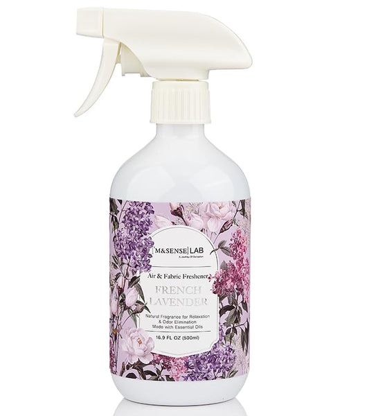 ‌M&SENSE Air & Fabric & Pet Odor Eliminator Spray - 16.9oz Large Size Natural Safe Air Freshener Lavender Scented Deodorizer for Home Eliminates Smoke Musty Smells Calming Scent for Bedtime Relaxation - color: French Lavender