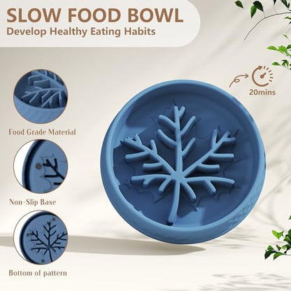 Pet Food Storage Container with Wheels Resin Capacity Dog Food Container with Slow Feeder Bowl and Scoop Easy to Move to Keep Food Fresh for Dogs, Cats, Birds（Blue&white,Quantity 1） - color: Blue&white