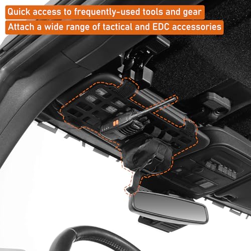 Hooke Road MOLLE Sun Visor Panel - Universal Rigid Tactical Gear Organizer | EDC Pouch & Tool Storage Shelf | Interior Accessory for Most SUVs, Trucks, Vehicles