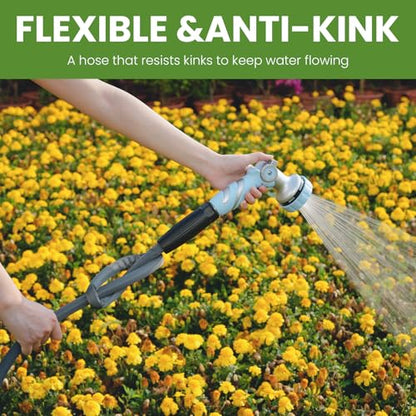 LINEX Lightweight Garden Hose 25 ft Ultra Flexible, Kink-Free for Outdoor Water Hose Non-Expanding, Burst-Resistant, Heavy Duty RV Hose 5/8 inch - size: 25 FT