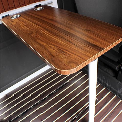 Rv Dinette Table, Folding Wall Table, Fold Down Table, White Adjustable Steel Brackets, for Rv, Home Office, Bedroom or Kitchen (Wood Grain 39x79cm/15x31in)