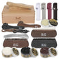 Stone and Clark Original Shoe Polish & Care Kit - Leather Shoe Shine Kit for Men & Women - style: Wooden Box