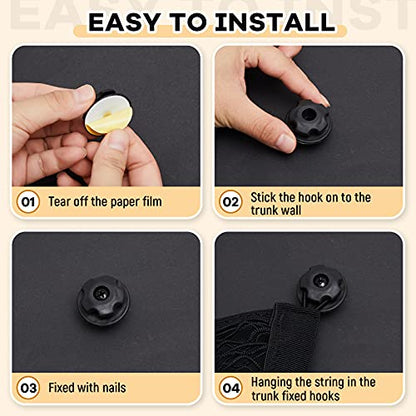 Frienda 2 Pcs Stretchable Small Cargo Net Pocket Boat Storage Mesh Net Elastic Automotive Storage Pouch with Mounting Screws and Hooks for Truck Car SUV Boats (17.7 x 9.8 Inches) - size: 17.7 x 9.8 Inches