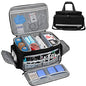 LEFOR·Z Home Health Nurse Bag Medical Bag Empty First Aid Storage with Detachable Divider Medical Supplies Bag for Nursing Student,Therapist,Doctors - style: Black-large