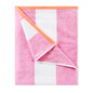 HENBAY Cotton Oversized Beach Towel - Large 70 x 35 Inch Pool Towel, Rose Red Striped Quick Dry Swimming Cabana Towel - color: Rose