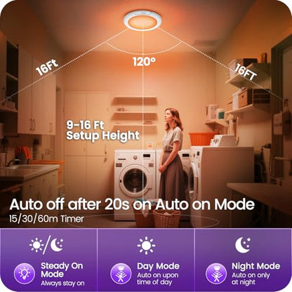 Motion Sensor Rechargeable Shower Light for Inside Shower with Remote, RGBW Battery Operated Ceiling Light, Wireless, Color-Changing Ambient Light, Warm-to-Cool Whites, Dimmable, Timer, Magnetic - style: RGB Color & White
