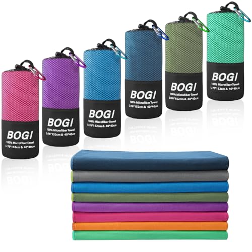 BOGI Microfiber Travel Sports Towel-Quick Dry Travel Towel,Soft Lightweight Absorbent Compact Sports Towel for Camping Gym Beach Bath Yoga Swimming Backpacking (M:40''x20''-AGreen) - color: Army Green, size: M:40''x20''