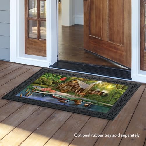 Briarwood Lane Lakeside Cabin Summer Doormat - color: Lakeside Cabin