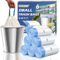 Medium 6 Gallon Trash Bags Drawstring,1.1 Mil,Unscented,120 Count | Tear-Free,Leakproof,Strong Garbage Can Liners,White,Fit 18 - 23 Liter Waste Bins,for Bathroom Office Kitchen Everyday Use - color: 6gal-120