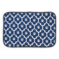 Bone Dry Machine Washable, Ultra Absorbent Pet Mat, 12x18, Nautical Blue/Off-White Lattice - color: Nautical Blue/Off-White Lattice, size: 12"L x 18"W