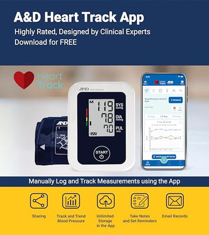 A&D Medical Blood Pressure Monitor for Home Use, UA-651 – Upper Arm Precise BP Machine – Wide Range Cuff (8.6-16.5” / 22-42cm), Adults, 4 AA Batteries - style: Monitor with Wide Range Cuff + AC port