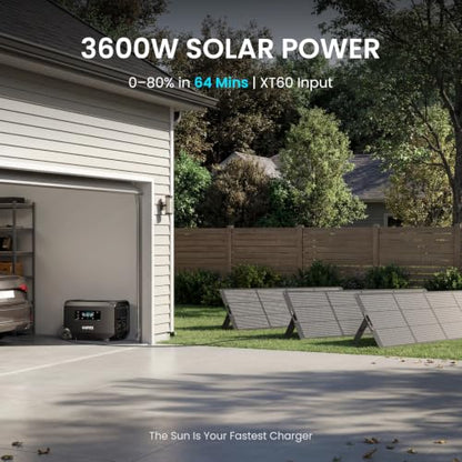 OUPES Guardian 6000 Portable Power Station, 120V/240V 6000W AC Output, 4608Wh LiFePO4 Battery Expandable to 41kWh, Home Transfer Switch Ready Solar Generator for Home Use, Emergency, Road Camping, RV - style: Guardian 6000