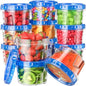 BiuLeon 12 Pack-17oz Freezer Storage Containers, Plastic Food Storage Containers with Twist Top Lids, BPA Free and Reusable Soup Containers with Lid, Microwave and Dishwasher Safe - color: 12Pack-17oz