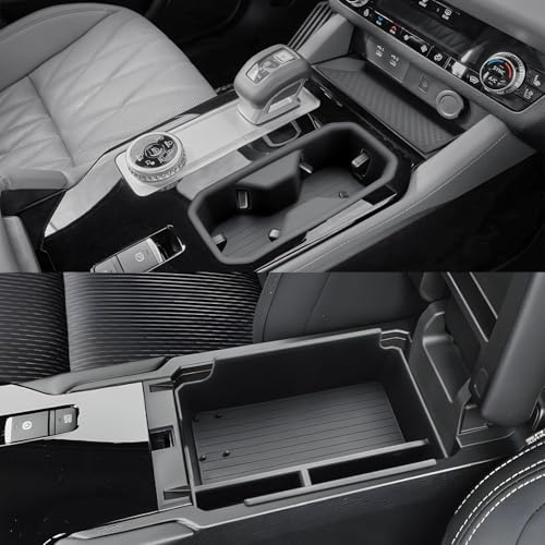 CDEFG 3Pcs for 2025 2026 Mitsubishi Outlander Center Console Organizer for 2025 2026 Mitsubishi Outlander Accessories Middle Console & Wireless Charging Cover & Cup Holder(for Gas Version Only) - color: 3Pcs for 2025 Outlander