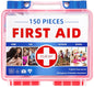 Mini First Aid Kit - 150 Pieces Emergency Medical Kit for Home, Car, Travel, Camping, Truck, Hiking, Sports, Office, Vehicle & Outdoor Emergencies - color: Red