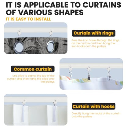 Flexible Bendable Ceiling Curtain Track, Mount for Curtain Rail with Curtain Tracks System, Room Divider, Curtains Rod, RV Ceiling Track, 16.4 FT/ 5 M, White - color: White, size: 5 M/ 16.4 FT