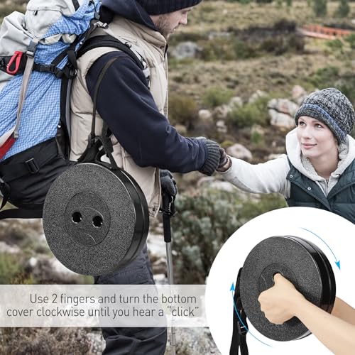 Upgraded Collapsible Stool, Portable Folding Stool with Load Capacity 500lbs for Adults, Sturdy Telescopic Seat for Camping Fishing Hiking BBQ, Black - color: Black